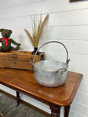 Vintage Aluminium Jam Pan Bowl Large Industrial Cook Pot Country Home Decor • £25