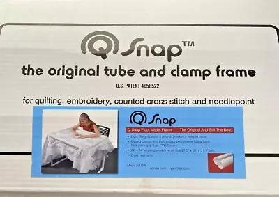 Q Snap Quilt Frame Tube And Clamp Floor Frame 24x24 Area PVC  • $76.99