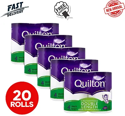 $35.68 • Buy New 5 X Quilton 3-Ply Double Length Toilet Paper Rolls 4pk