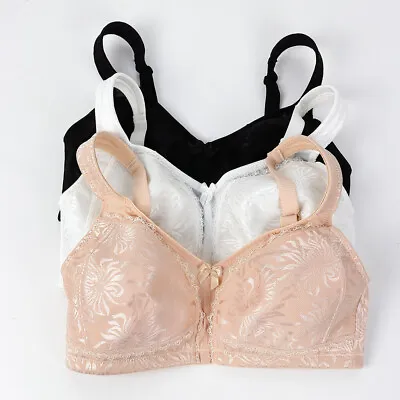 Wireless Minimizer Plus Size Sleep Unlined Full Coverage Lace Wirefree Bra 32-52 • $13.89