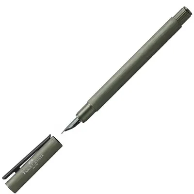 FABER-CASTELL Neo Slim Fountain Pen - Aluminium Green - NEW • £53