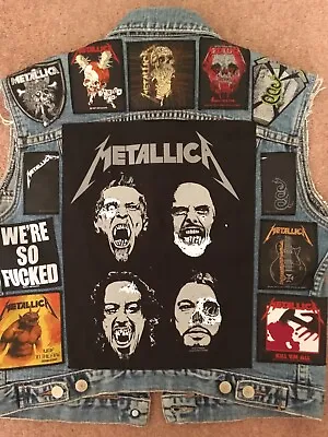 $216.67 • Buy Full Metal Jacket: The Loaded Metallica Girls' Denim Cut-Off Patch Vest Thrash