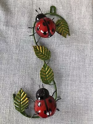 Metal Wall Art Climbing  Ladybird Outdoor Garden Fence Decoration • £9.99