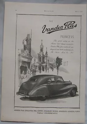 1947 Vanden Plas Princess Original Advert No.2 • $9.58
