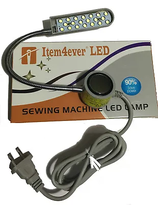 Pfaff LED-20 110V Sewing Machine Lamp Light Magnetic 7  Gooseneck Mount + Plug • $10.50