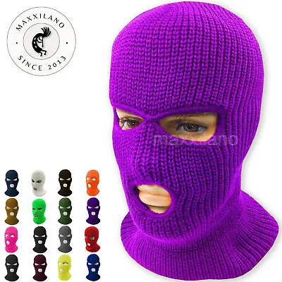 $7.98 • Buy Face Mask Ski Mask Winter Cap 3 Hole Balaclava Beanie Hat Hood Tactical Warm Men