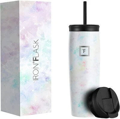 $21.90 • Buy IRON °FLASK Nomad Tumbler -2 Lids (Straw/Flip), Vacuum Insulated Stainless Steel