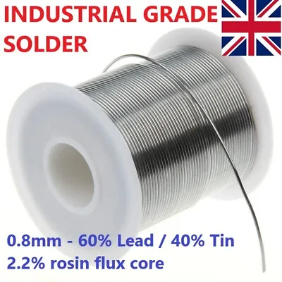 Solder Soldering Wire Premium 0.8mm 60/40 Rosin Flux Core Electronics PCB Repair • £59.97