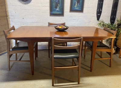 £405 • Buy Vintage Teak Large Table Chairs Retro 1970’sRectangular Macintosh Extendable