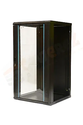 12U Wall Mounted Data Cabinet 600 (W) X 590 (D)x 634 (H) Glass Door Flat PAck • £144.90