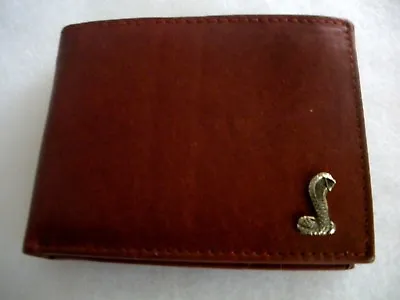 Mustang Cobra Brown Cowhide Italian Leather Bifold  Wallet  • $14.99