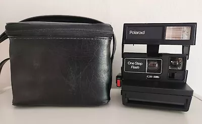 Vintage Polaroid One Step Flash 600 Instant Film Camera With Strap Leather Case • $39.99