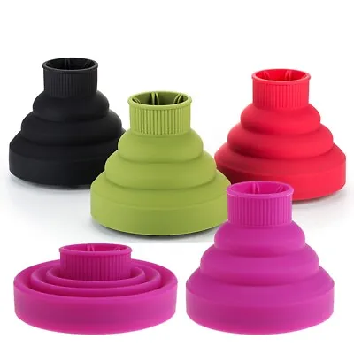 Universal Travel Folding Silicone Hair Dryer Blower Hood Diffuser Hairdress Tool • £12.30