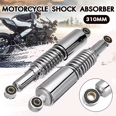 Pair 310mm 12'' Motorcycle Rear Air Shock Absorber Spring Damper Steel For Honda • $39.99