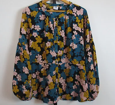 Cabi 4158 Favorite Blouse Womens Size Large Button Up Long Sleeve Floral Top • $24.49