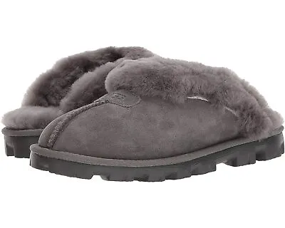 Women's Shoes UGG COQUETTE Sheepskin Slide Slippers 5125 GREY • $95