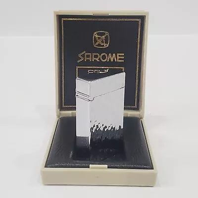Sarome SP-III Vintage Lighter Silver Tone Very Beautiful With Box & Papers • $35