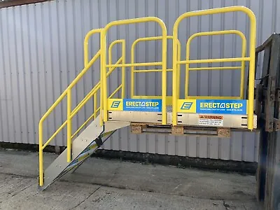 ERECTASTEP Erect-A-Step Industrial Metal Stairs/Access Platform Aluminium Steel • £2200