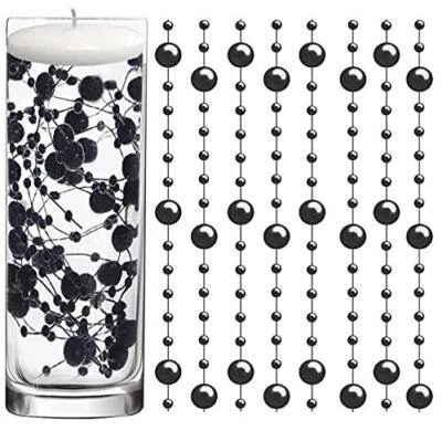 $17.69 • Buy 50 Pcs Artificia Pearl String For Floating Candles Vases Centerpieces, Black