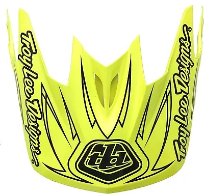 Troy Lee Designs TLD D3 Helmet Replacement Visor Peak Pinstripe II Flo Yellow • $40