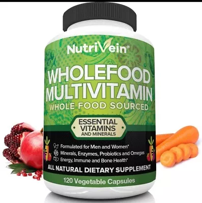 Nutrivein Whole Food Multivitamin - Complete Daily Vitamins For Men And Women • $26.10