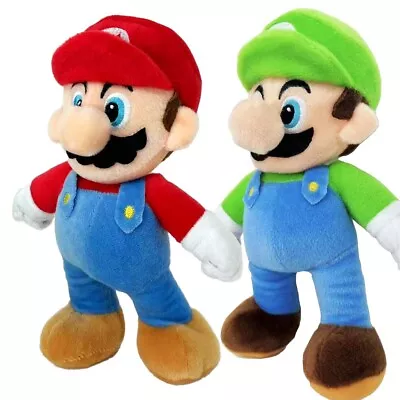 10  Super Mario Bros Mario Luigi Plush Toy Doll Stuffed Kids Gift 25cm Uk Stock • £7.40