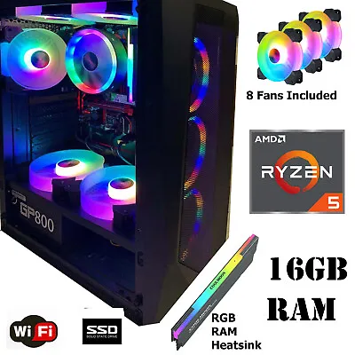 Gaming PC AMD Ryzen 5 1600 240 GB SSD 16GB RAM Gaming Computers Gaming Desktop • $899.99