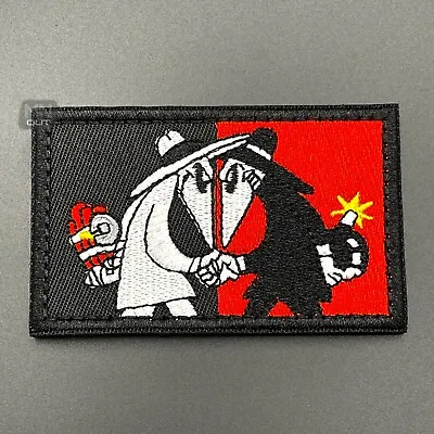 Spy Vs Spy Patch Hook & Loop Retro Classic Morale Military Army Airsoft Tactical • £4.49