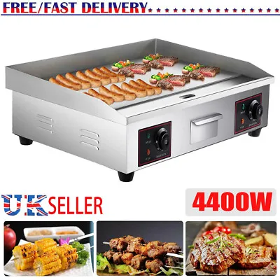 £39.90 • Buy Commercial Electric Griddle Flat BBQ Countertop Hot Plate Stainless Steel 4400W