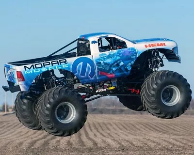 Mopar Hemi Monster Truck Running On Track 8x10 Glossy Photo #b2 • $2.69