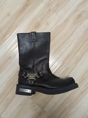 Harley Davidson Motorcycle Riding Right Boot Mens Sz 11 Bk Leather 91345 Amputee • $29