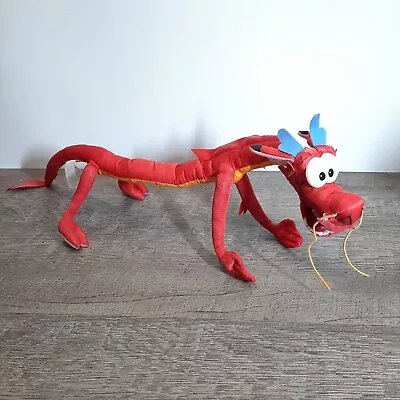 Disney Mulan Mushu Plush Poseable Bendable Animal Red Dragon Toy Applause 18  • $15.99