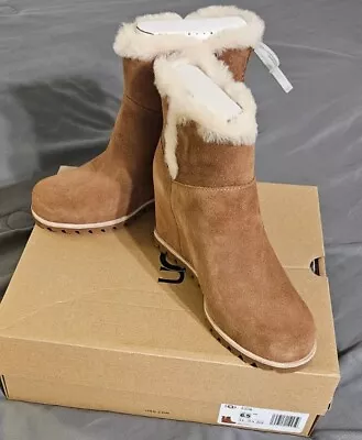 NEW Ugg Wedge Boots Size 6.5 BOOTIES Chestnut  • $75