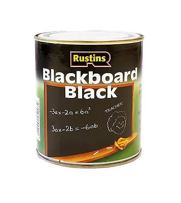 Brand New Rustins 250ml Matt Black Quick Dry Wall Chalkboard Blackboard Paint  • £7.95