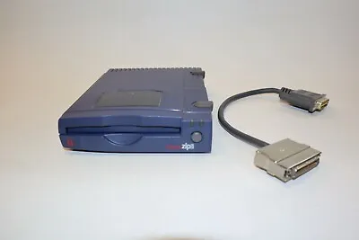 Iomega ZIP 100 External SCSI Model 2100S  W/SCSI Cable NO POWER ADAPTER UNTESTED • $74.99