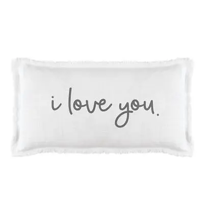 Lumbar Pillow I Love You Features A Duck Feather Insert 22in X 12in Pack Of 2 • $169.99