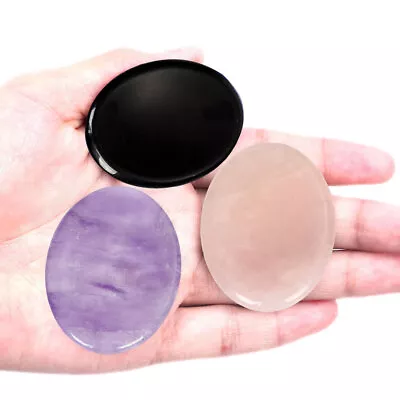 £5.22 • Buy Oval Healing Crystal Stone Thumb Worry Pocket Palm Stone Chakra Reiki Meditation