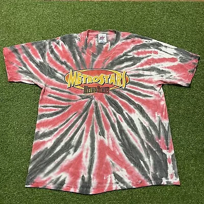 Vintage 00s Y2K 2001 Metrostars T Shirt XXL 2XL Soccer MLS Tee Tie Dye Rare • $39.99