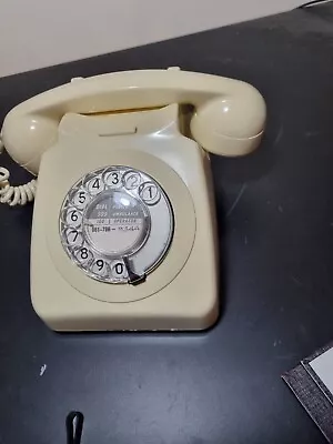 Vintage 1970s Retro GPO 746 F Dial Telephone - Cream Untested • £19.99