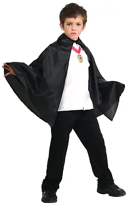 Rubies Childs Deluxe Black Fabric 30 Inch Vampire Cape Costume Accessory • $9.99