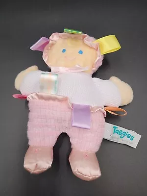 Taggies My First Baby Soft Body Doll Pink Blonde Mary Meyer Waffle Terry Cloth • $15