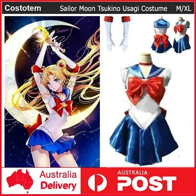 Girls Sailor Moon Costume Tsukino Usagi Cosplay Uniform Fancy Dress Xmas Outfits • $29.49