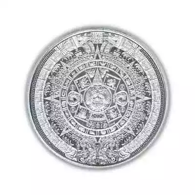 Mexico Aztec Mayan Calendar Cuauhtémoc 1/10 Oz Round Coin .999 Silver • $9.99