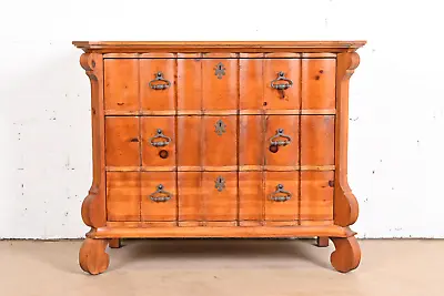 Romweber Spanish Baroque Carved Pine Commode Or Chest Of Drawers • $2295