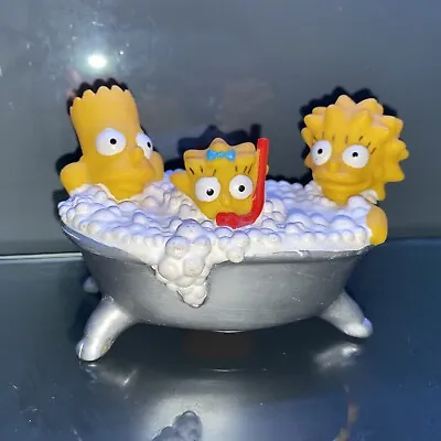 £8 • Buy Vintage The Simpsons Bathtub Toy Bart Lisa Maggie Bath Topper Euromark (1996)