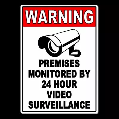 Property Protected By Video Surveillance Security Camera Metal Sign 5  X 7  • $11.66