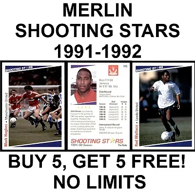 £1 • Buy MERLIN SHOOTING STARS 1991-1992 (1 To 200) **PLEASE SELECT CARDS**