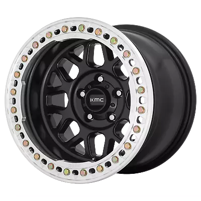 17x8.5 KMC KM235 Grenade Crawl Beadlock Satin Black Wheel 8X6.5 (0mm) • $507