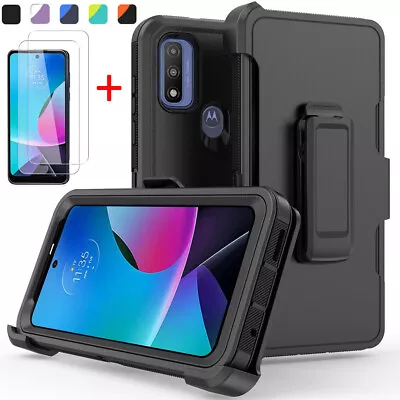 For Motorola Moto G Play 2023 Case Shockproof Belt Clip Cover/Screen Protector • $8.99