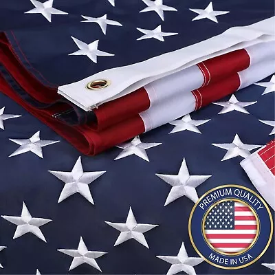 4x6 FT Outdoor Embroidered American Flag Made In USA Luxury Embroidered Star US • $19.97